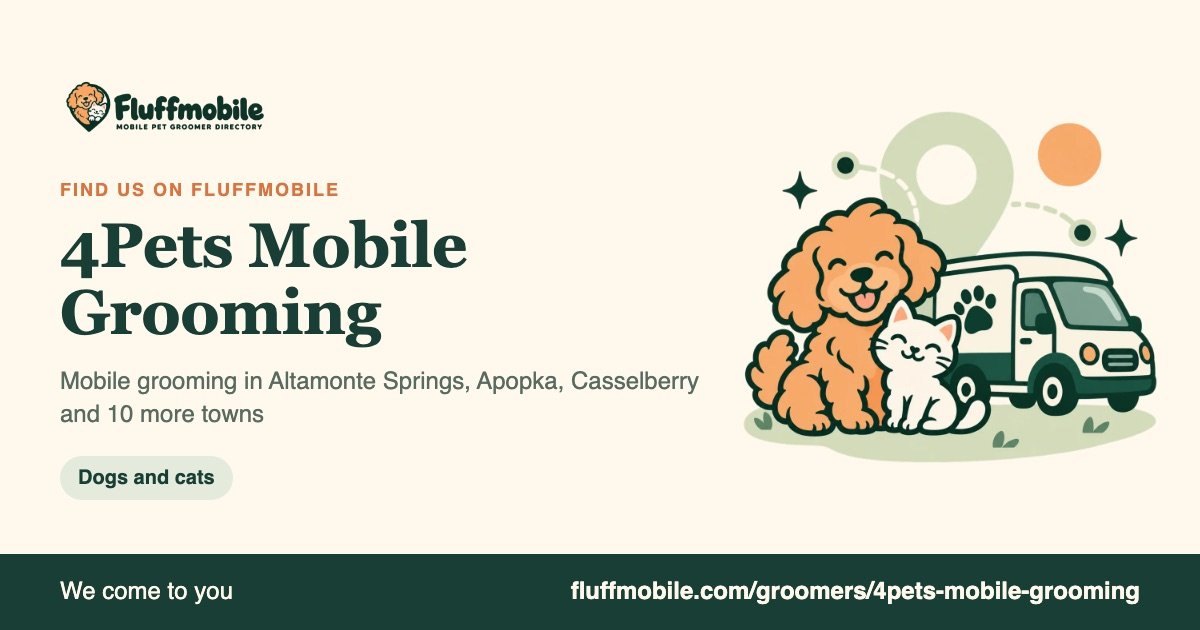 Find 4Pets Mobile Grooming on Fluffmobile