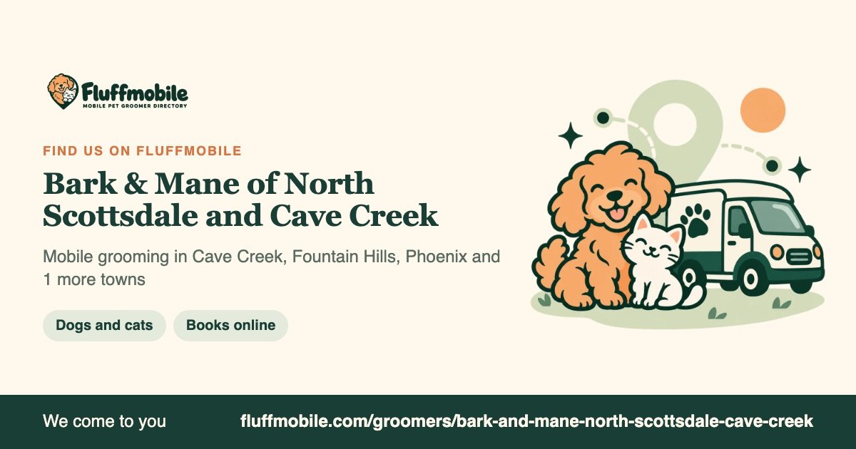 Find Bark & Mane of North Scottsdale and Cave Creek on Fluffmobile