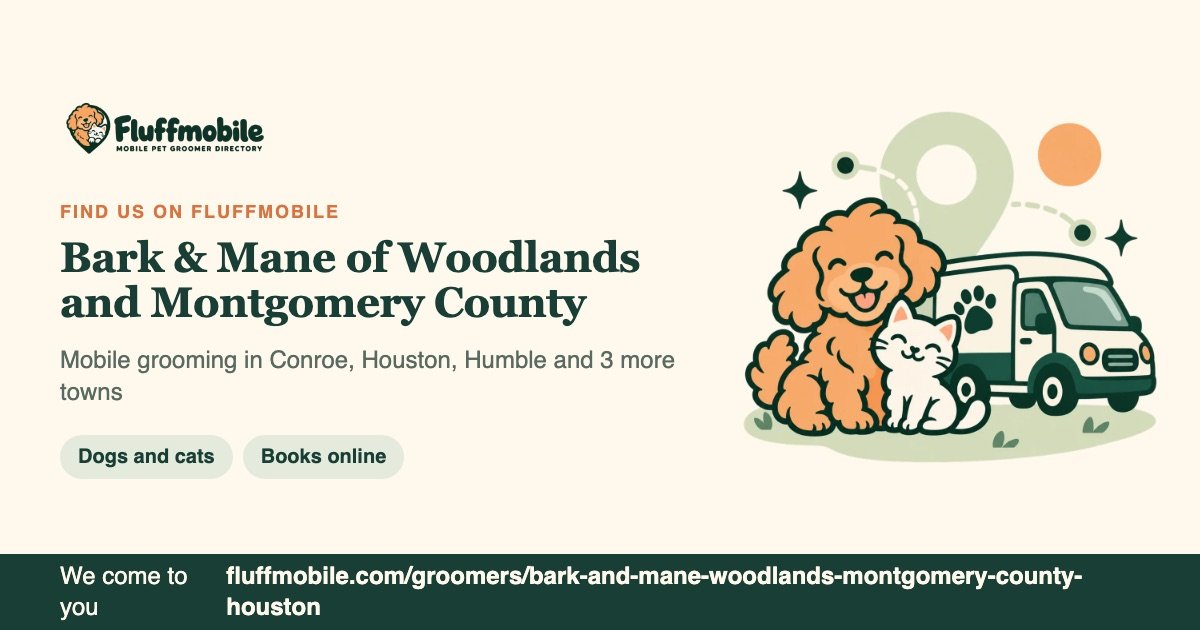 Find Bark & Mane of Woodlands and Montgomery County on Fluffmobile