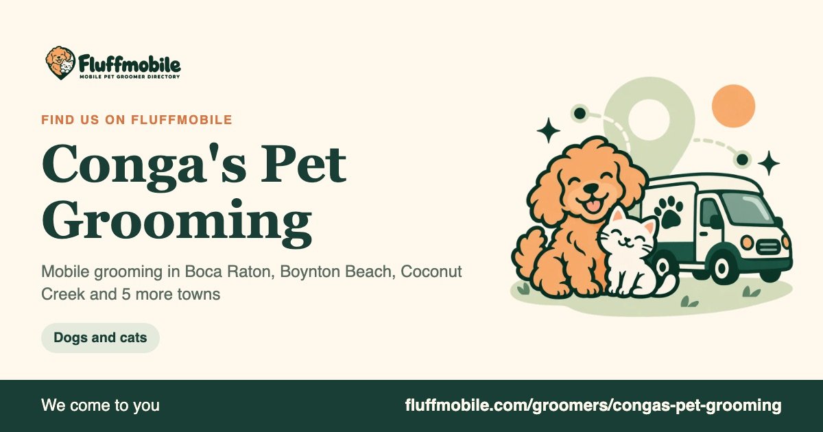 Find Conga's Pet Grooming on Fluffmobile