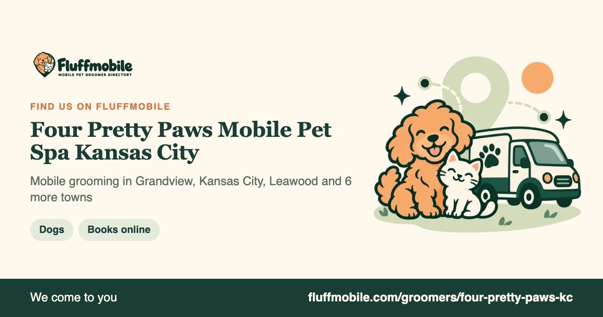 Find Four Pretty Paws Mobile Pet Spa Kansas City on Fluffmobile