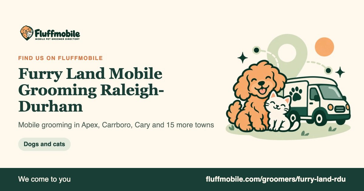 Find Furry Land Mobile Grooming Raleigh-Durham on Fluffmobile