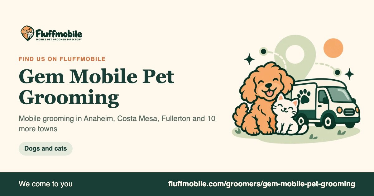 Find Gem Mobile Pet Grooming on Fluffmobile
