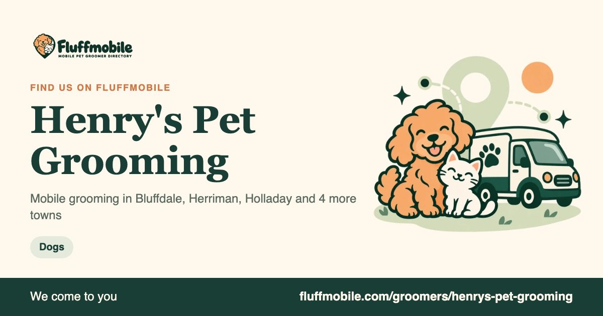Find Henry's Pet Grooming on Fluffmobile