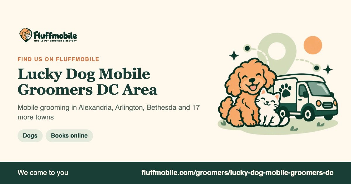 Find Lucky Dog Mobile Groomers DC Area on Fluffmobile