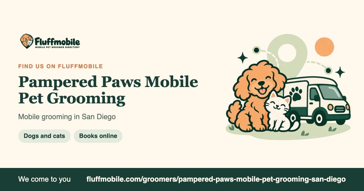 Find Pampered Paws Mobile Pet Grooming on Fluffmobile