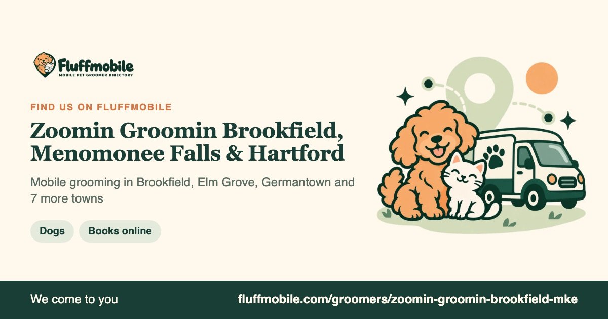 Find Zoomin Groomin Brookfield, Menomonee Falls & Hartford on Fluffmobile