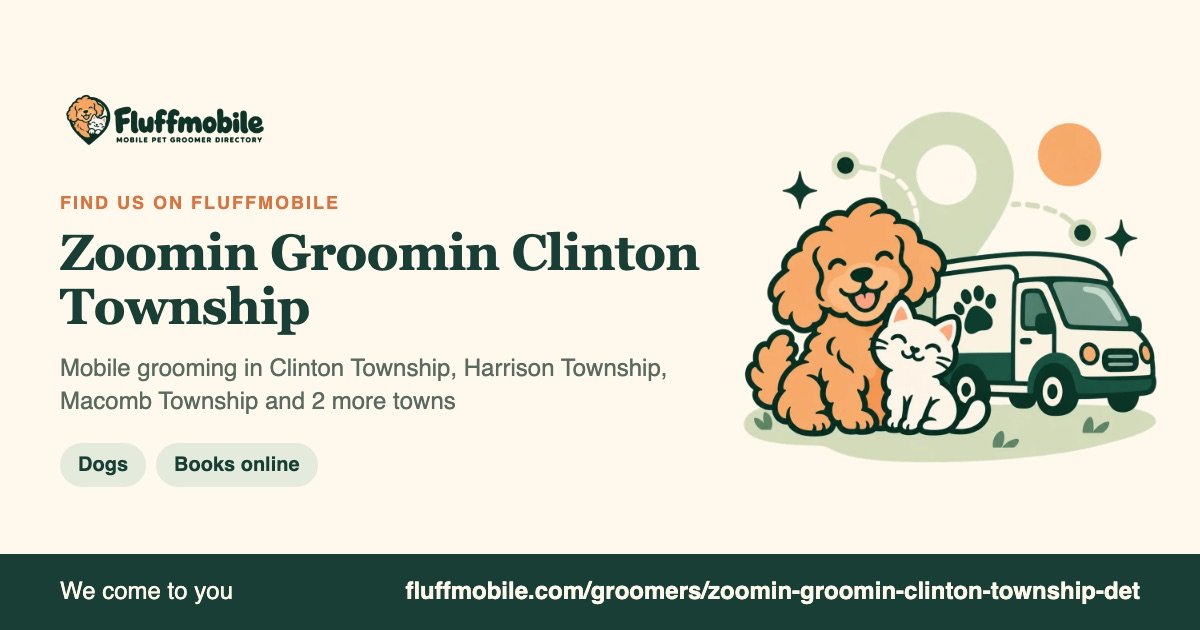 Find Zoomin Groomin Clinton Township on Fluffmobile
