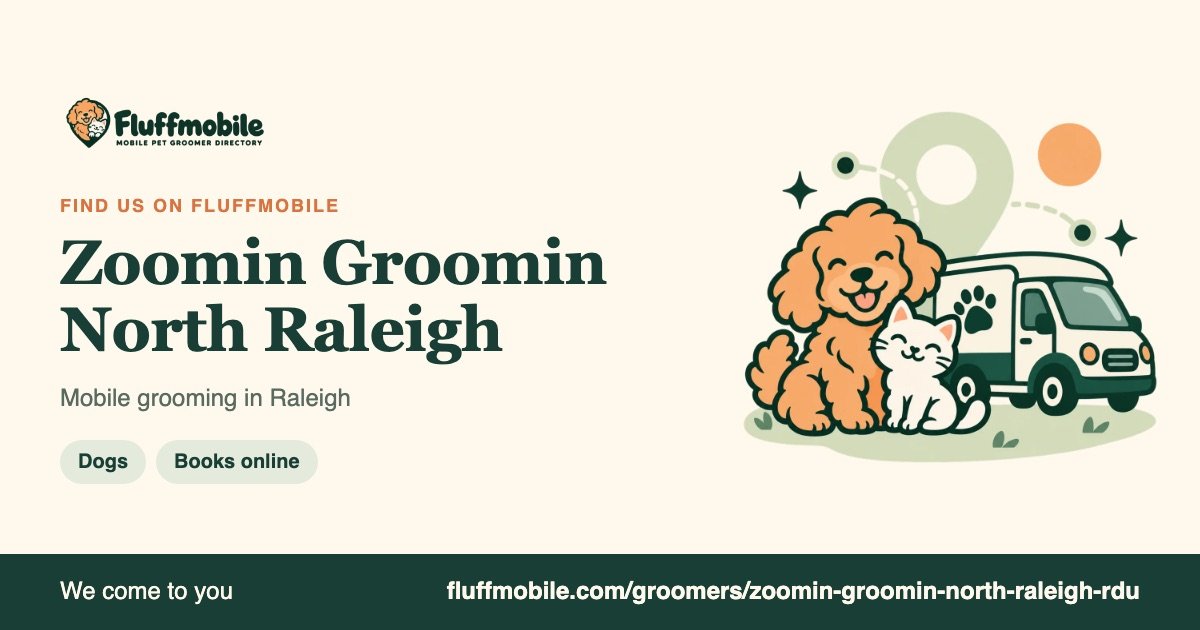 Find Zoomin Groomin North Raleigh on Fluffmobile